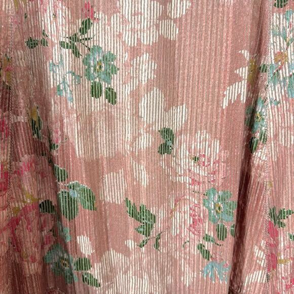 Free People Ethereal Dainty Cottage Bordeaux Floral Maxi Skirt Size Medium - Picture 14 of 15